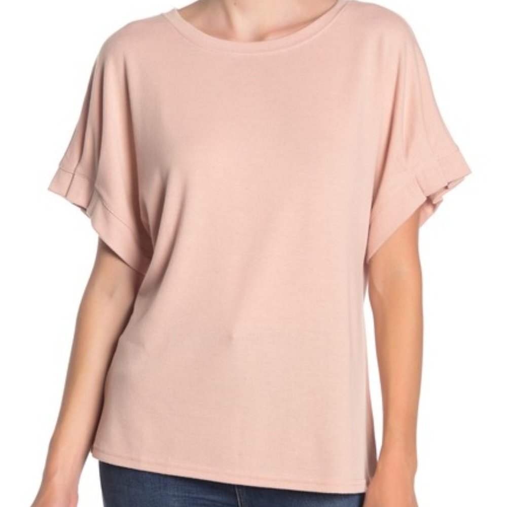 RACHEL ROY COLLECTION Pleated Dolman Sleeve Top S